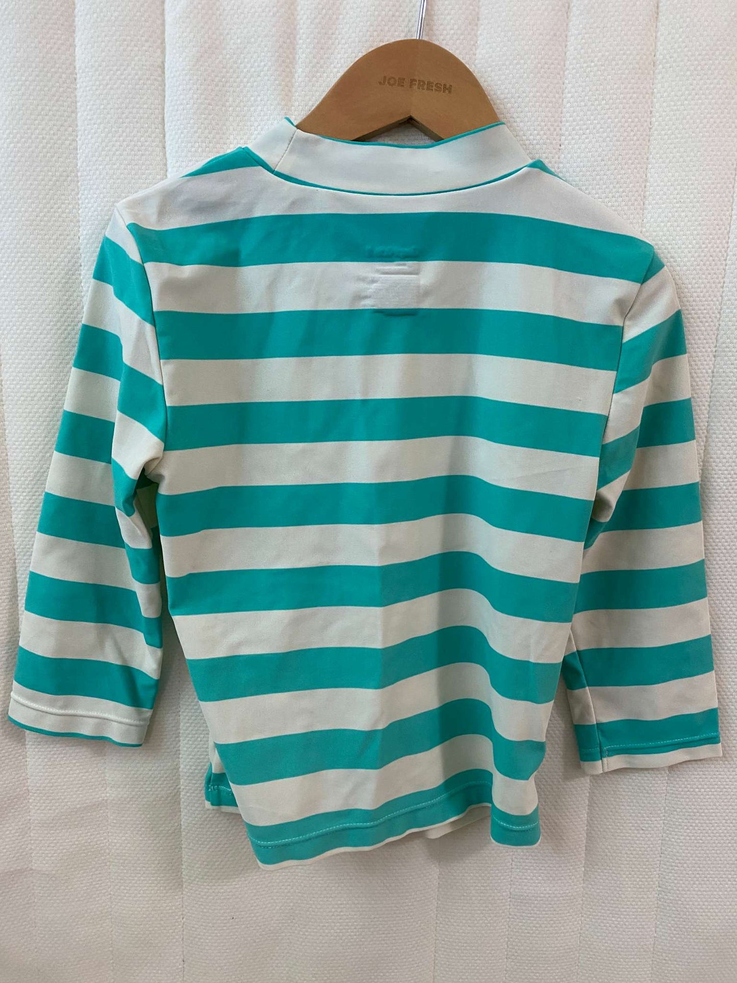 GAP SPF swim shirt white/turquoise lined, Kids 7