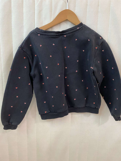 H&M Faded Black Heart Sweater, Kids 6/6X