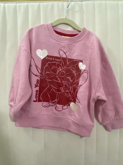 Disney Brand. Lilo & Stitch PINK sweater (Retail $40), Kids 5/5T