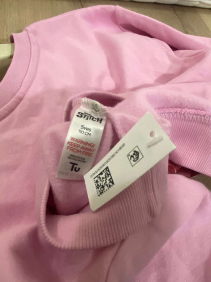 Disney Brand. Lilo & Stitch PINK sweater (Retail $40), Kids 5/5T