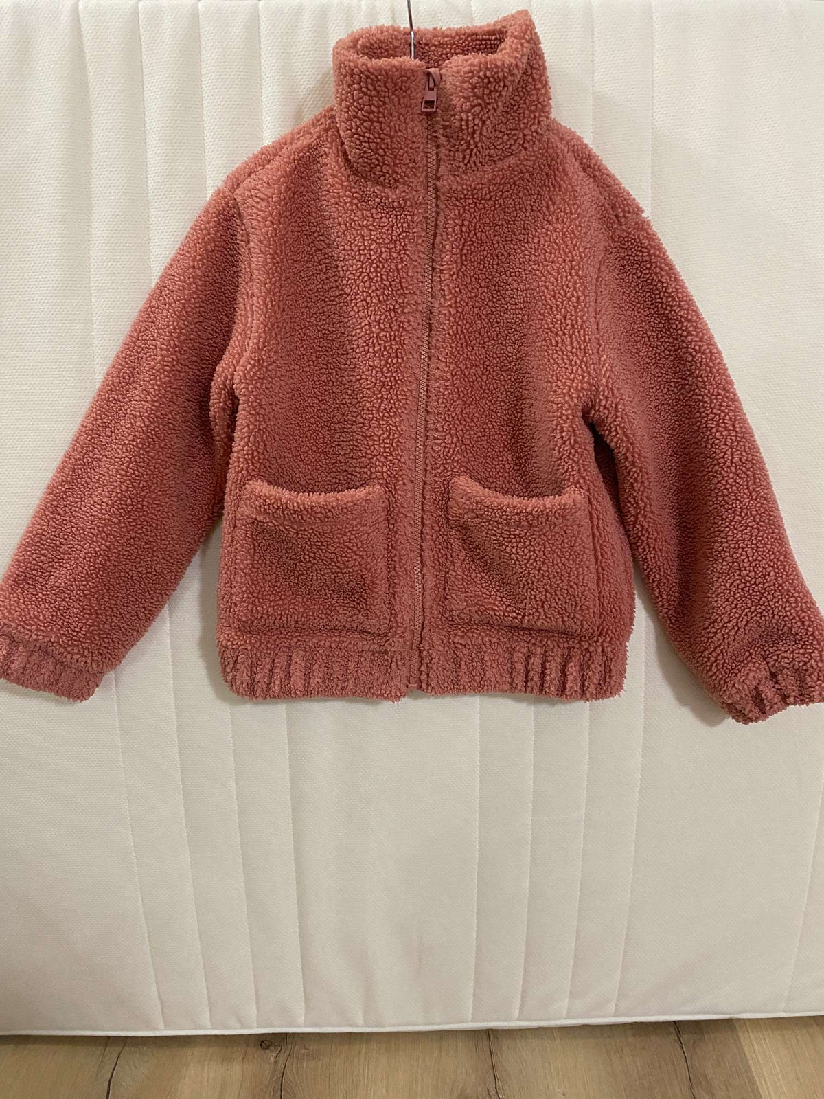 Joe Fresh x Jillian Harris Full Zip Pink Sherpa Sweater, Kids 6/6X
