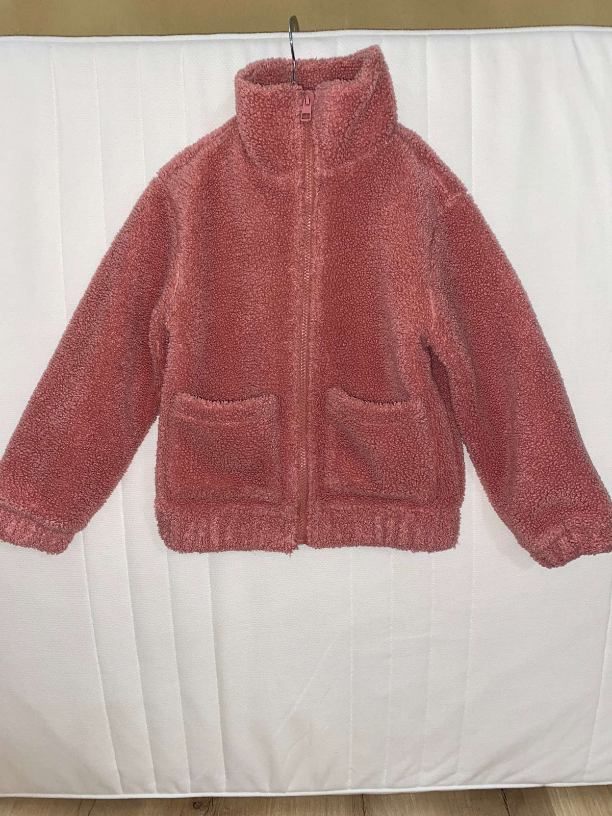 Joe Fresh x Jillian Harris Full Zip Pink Sherpa Sweater, Kids 6/6X