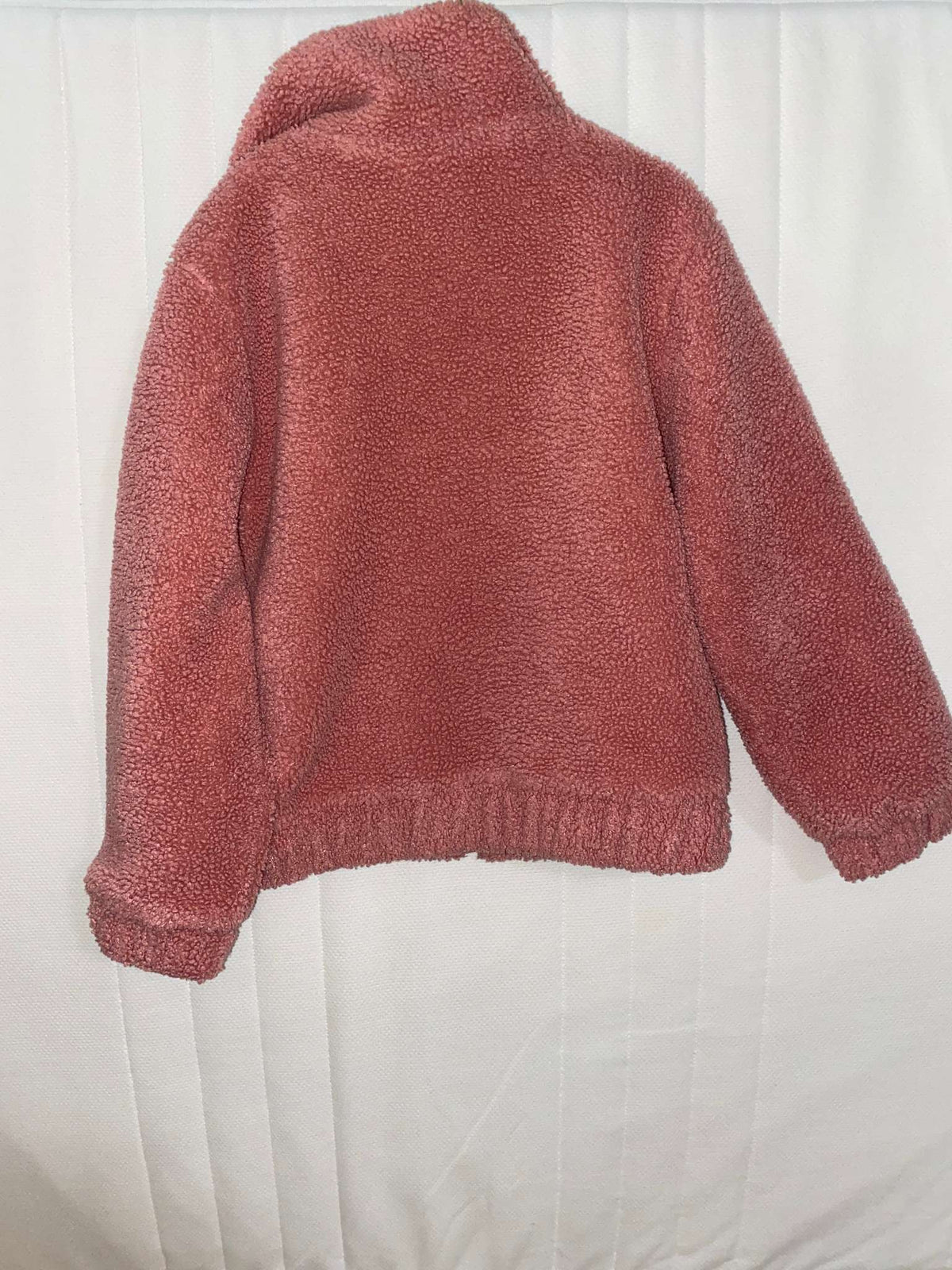 Joe Fresh x Jillian Harris Full Zip Pink Sherpa Sweater, Kids 6/6X