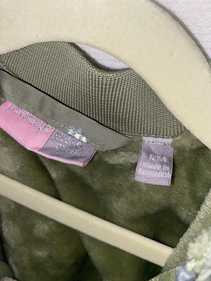 Green jacket with Silver Hearts, Kids 12 Month (9-12M)