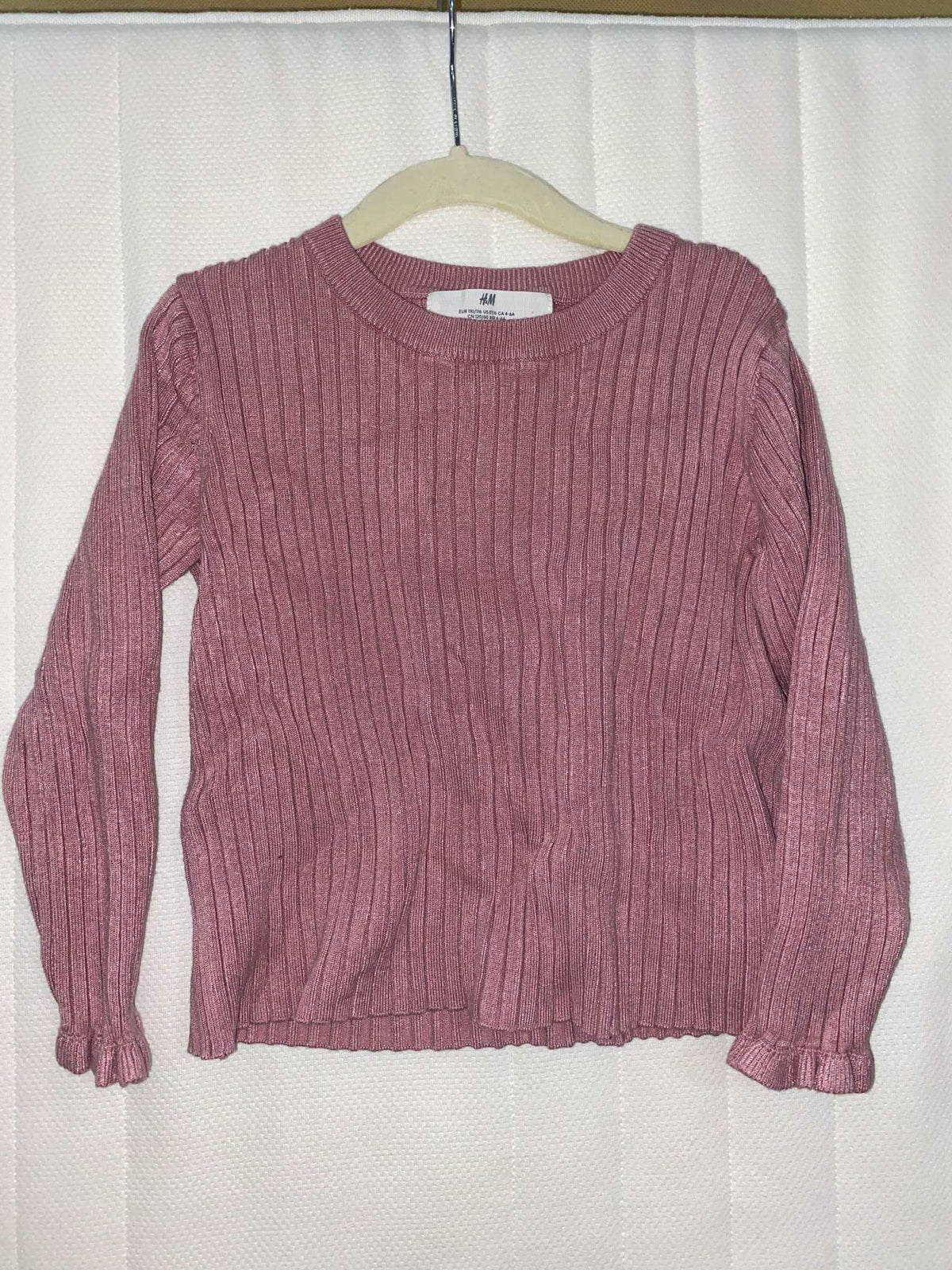 H&M Pink lined / ribbed sweater 4-6 yrs, Kids 4/4T