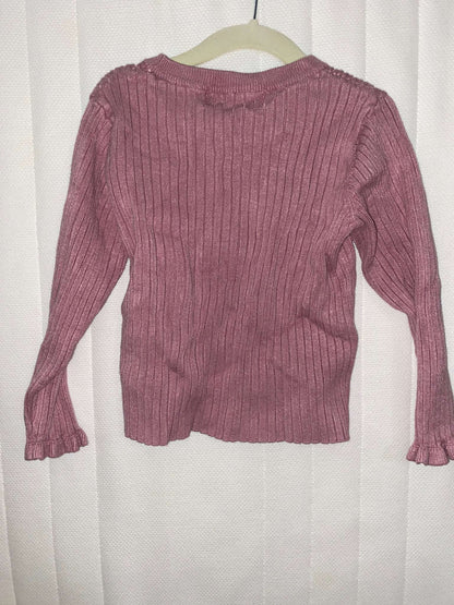 H&M Pink lined / ribbed sweater 4-6 yrs, Kids 4/4T