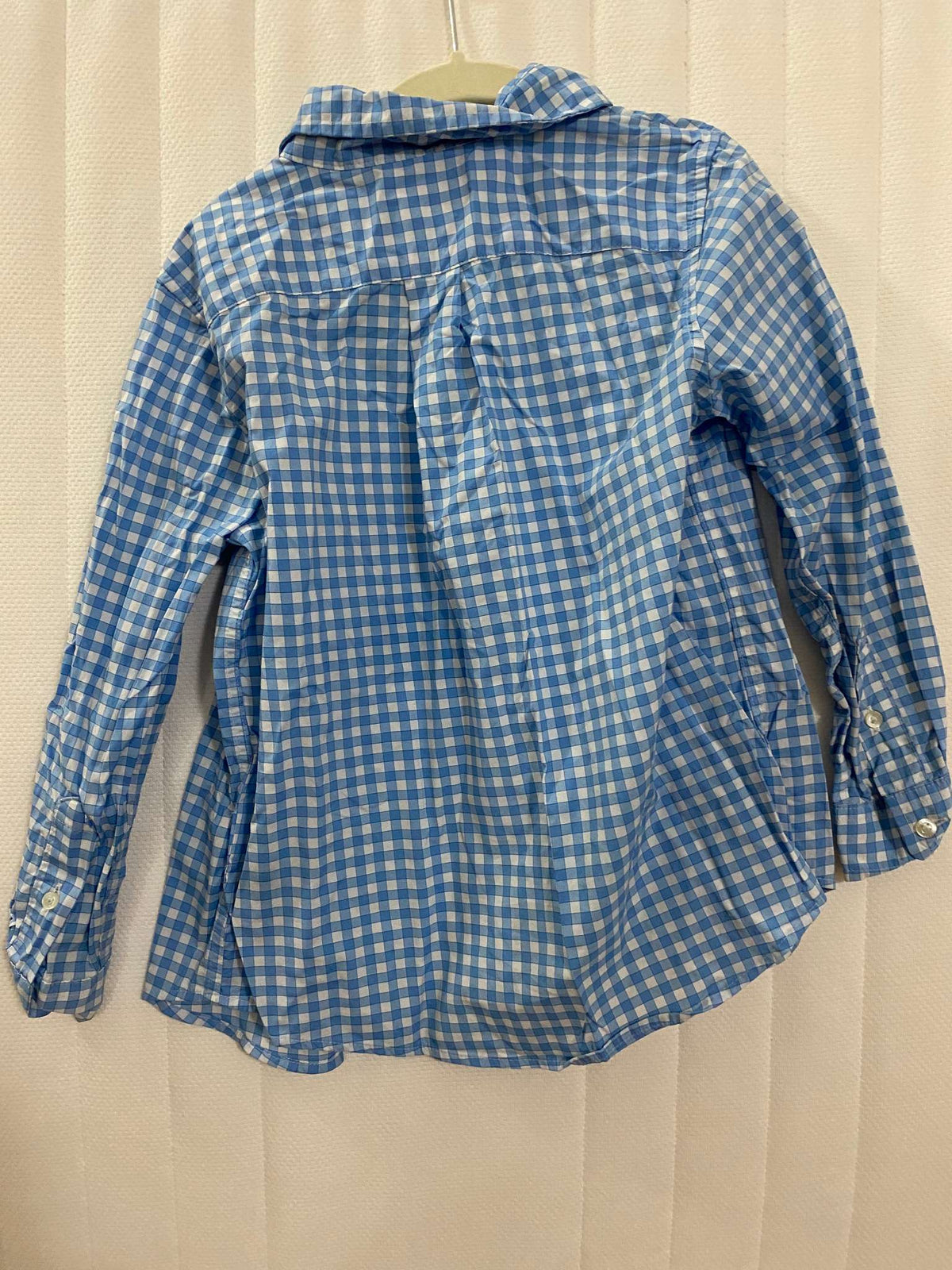 Vineyard Vines Performance UPF 30 Shirt: Collared button up style shirt. Blue Checkered. , Kids 5/5T