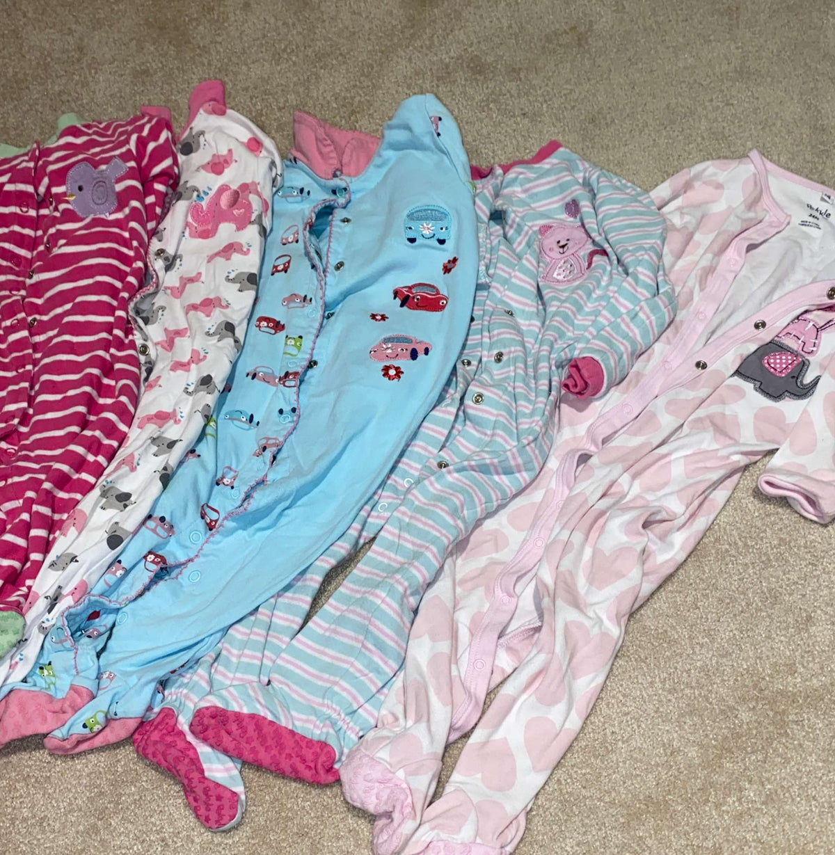 Pekkle Infant Sleepers (5 total!), Kids 24 Month (18-24M)