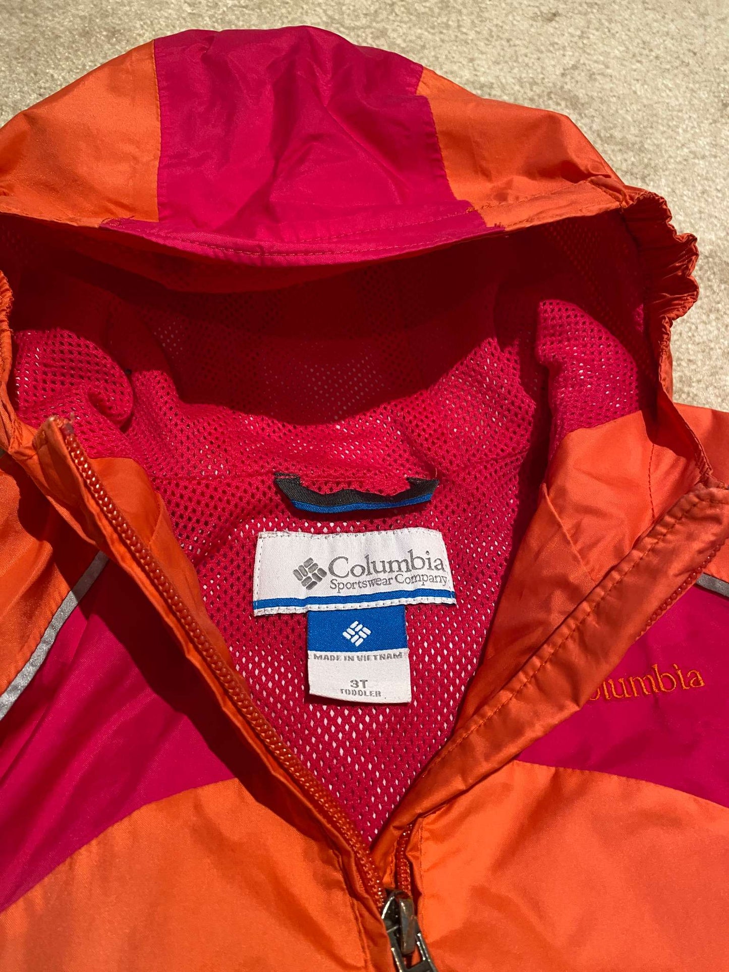 Columbia Kids Orange Windbreaker Jacket, Kids 3T