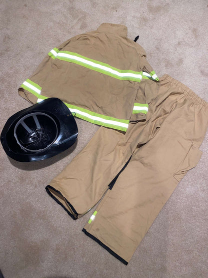 Costume - Firefighter Full suit with Hat: Size 7-8, Kids 6/6X