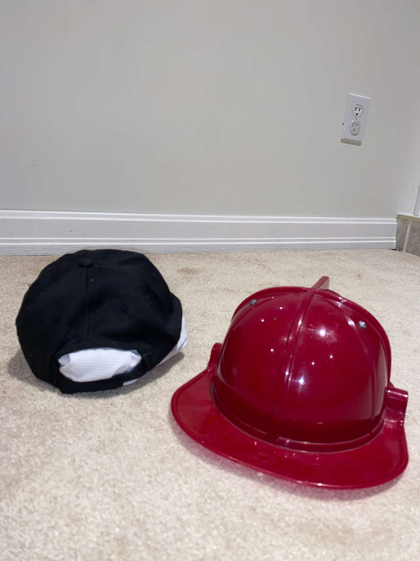 Costume Police Cap + Firefighter Helmet, Kids 3T
