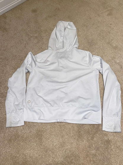 Athleta Girl: White hooded zip up, Kids 7