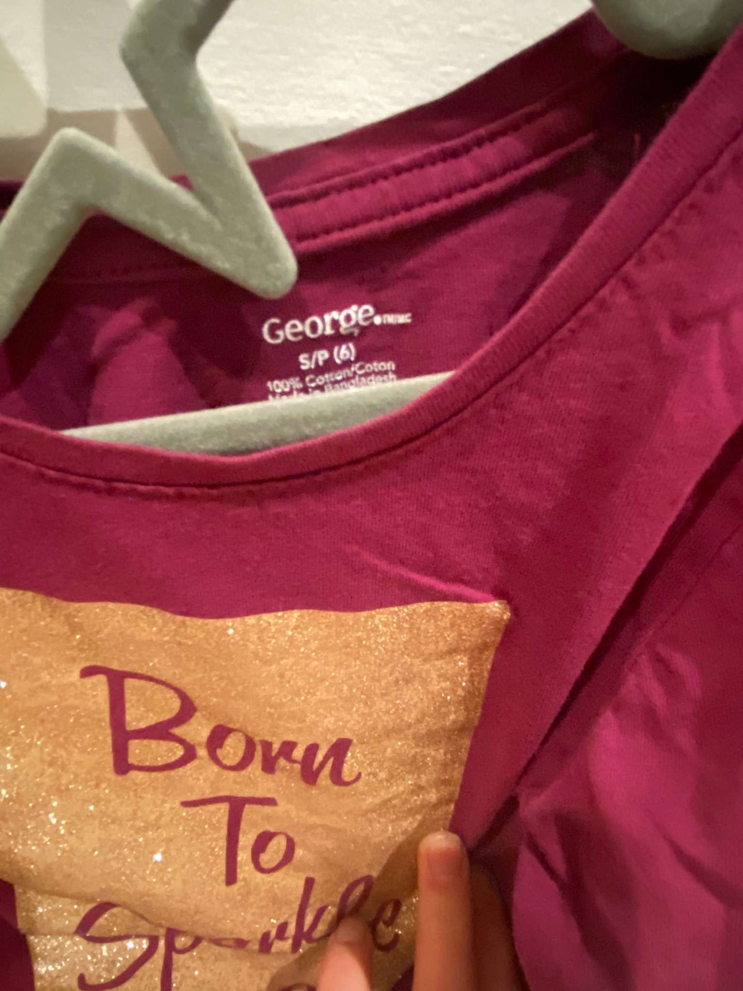 Long sleeve shirts (x2): Blue (DEX) and Maroon (George), Kids 6/6X