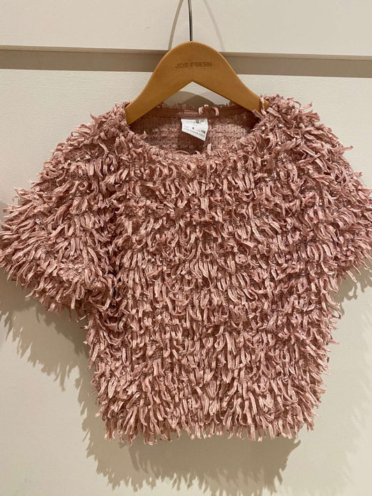 ZARA - Pink short sleeved frilly shirt, Kids 6/6X