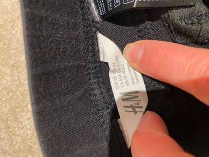 H&M girls pants (x2): Flowers and Black, Kids 4/4T