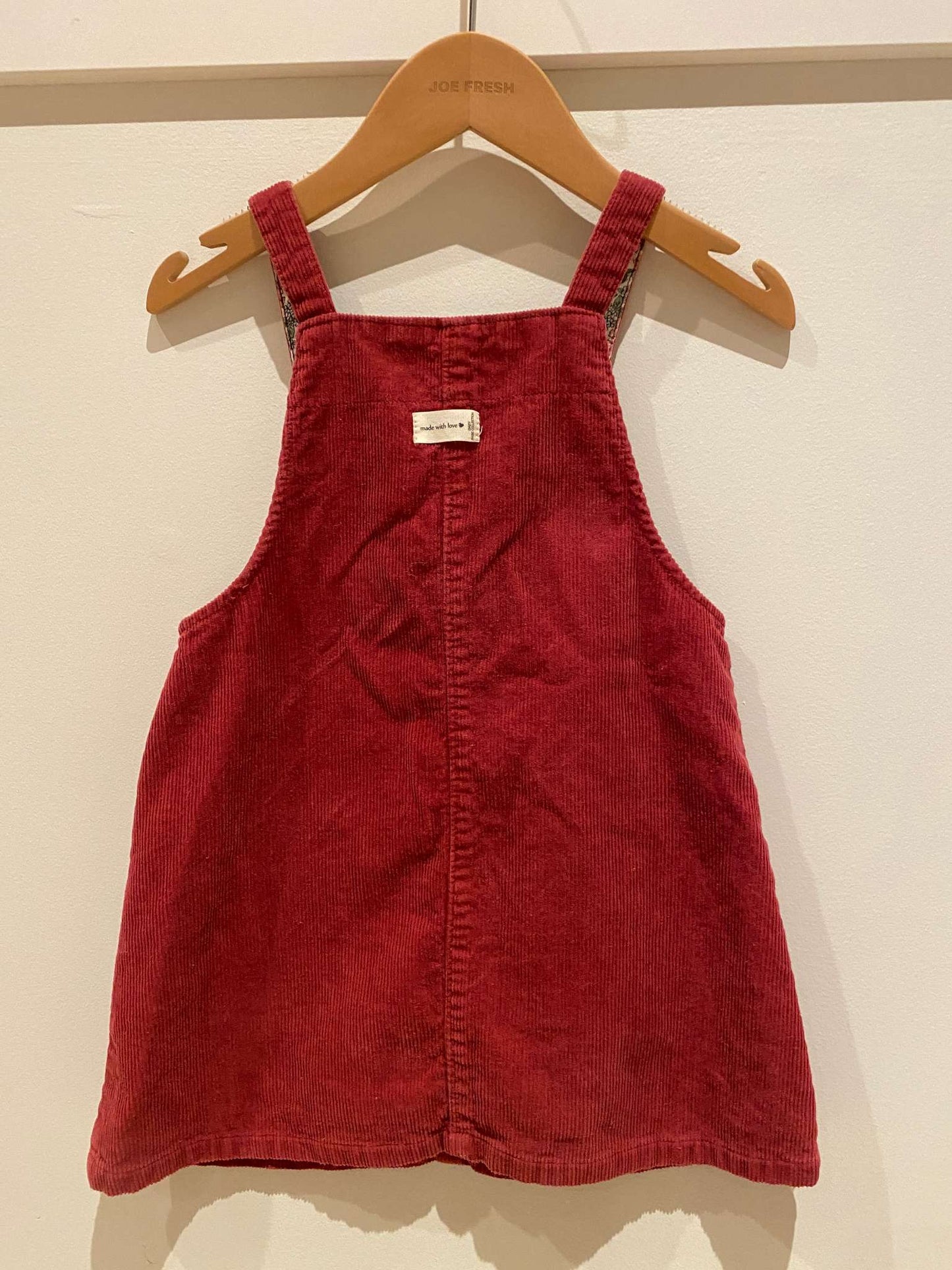 ZARA baby collection: Red Overall Style dress, Kids 2T