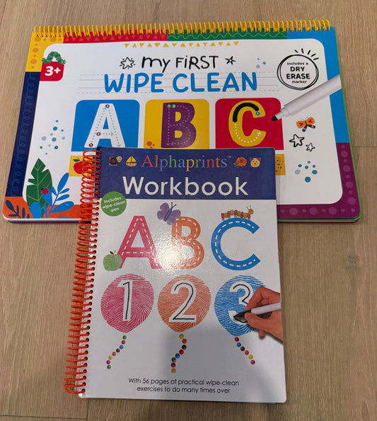 Letter and Number Wipe Clean Books