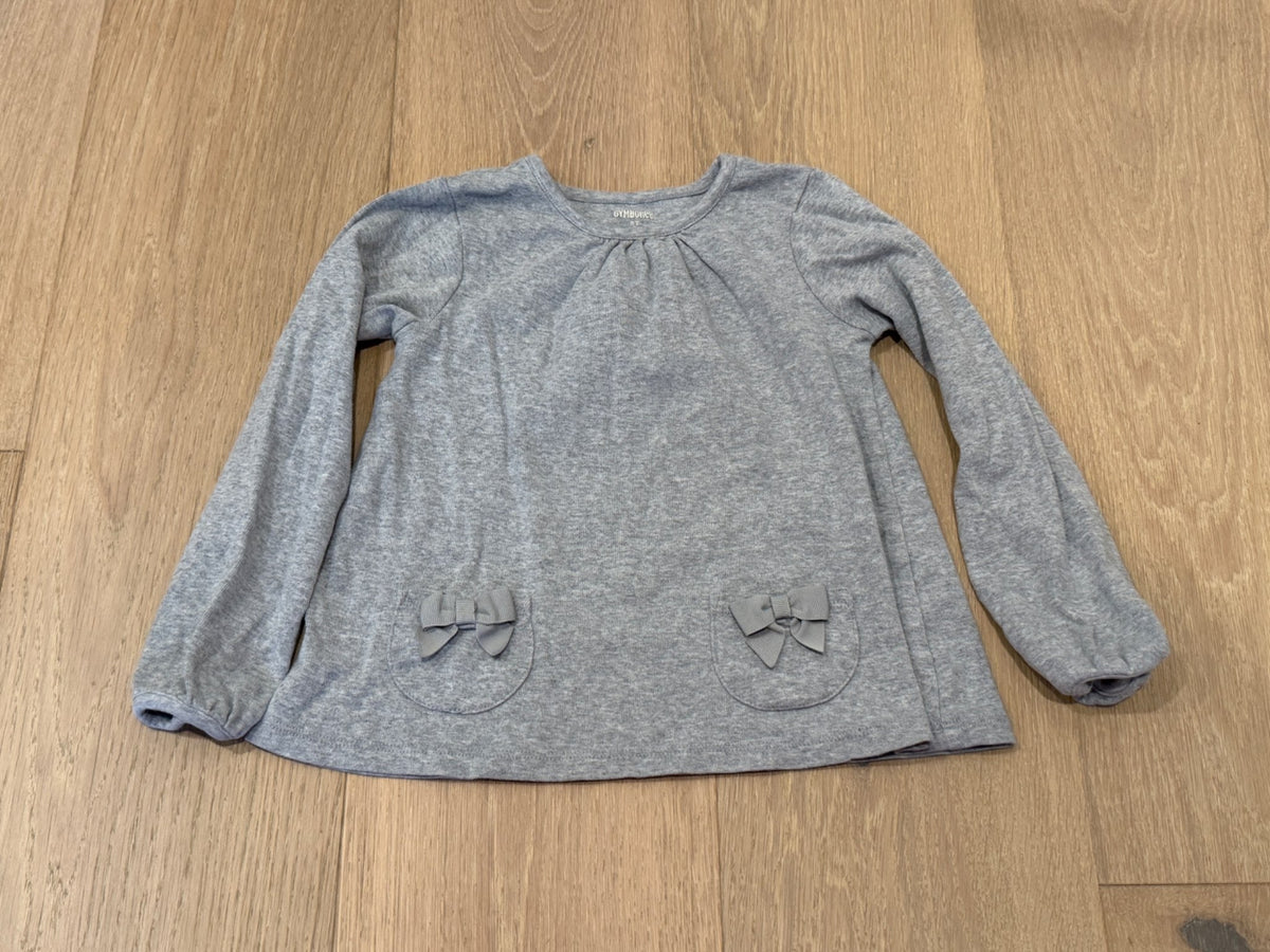 2 x Grey Long Sleeved Shirts, Kids 5/5T