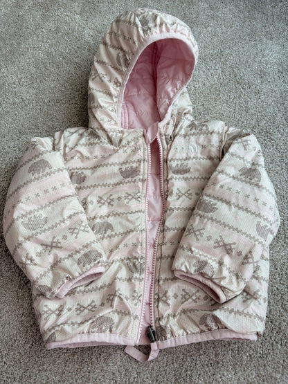 North Face Reversible Pink Puffy Jacket (12 month), Kids 12 Month (9-12M)