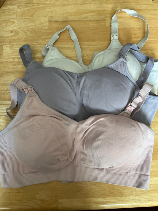 Nursing Bra (Set of 3) Size L/XL, Maternity L (12-14)