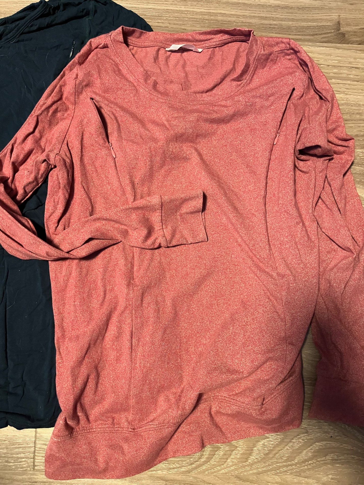 Long-sleeve Athletic Nursing Shirts (Set of 2) (Size S), Maternity S (4-6)