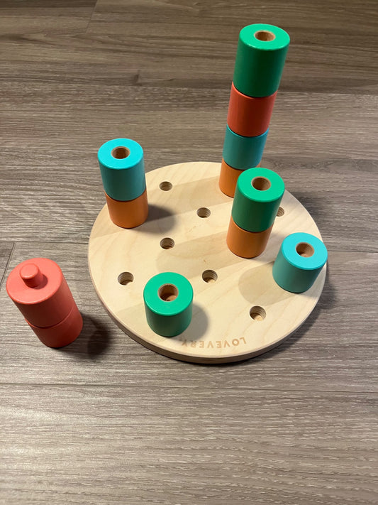 Wooden Stacking Peg Board