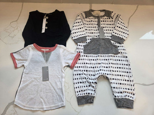 Miki Miette 3m Jumpsuit & Shirt Bundle, Kids 3 Month (0-3M)