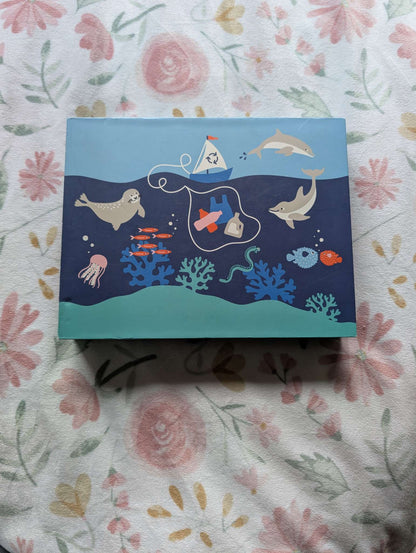 Magnetic wooden fishing game