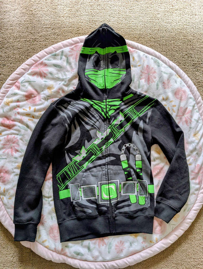 Ninja full zippered hoodie , Kids 7