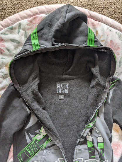 Ninja full zippered hoodie , Kids 7