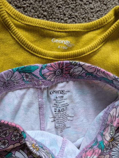 6-12 month George girls summer outfit, Kids 12 Month (9-12M)