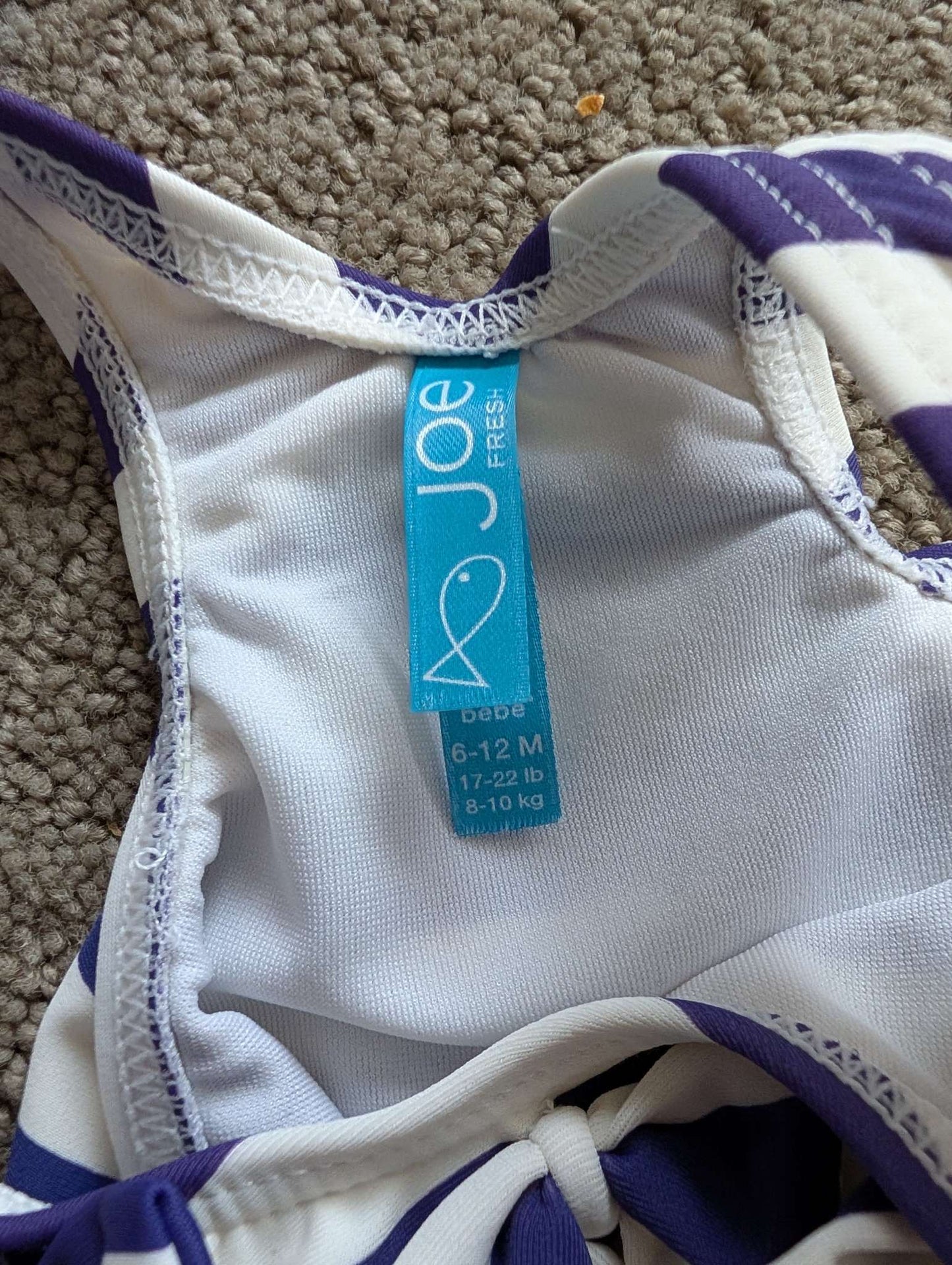 6-12 month Girls bathing suit and sun hat, Kids 9 Month (6-9M)