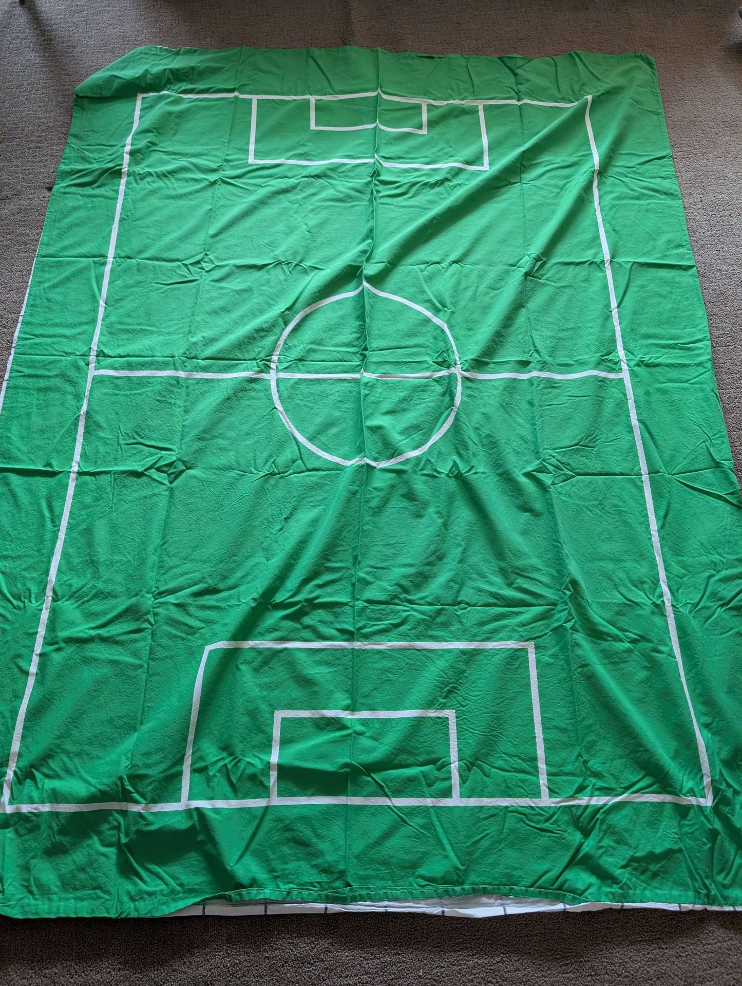 Double bed soccer theme duvet cover