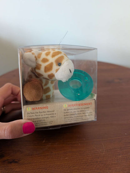 Soother with attached stuffy