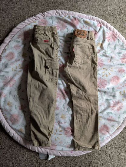 size 6/7 tan Levi pants, Kids 6/6X