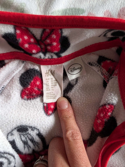 Minnie mouse fleece jacket 12-18 month, Kids 18 Month (12-18M)
