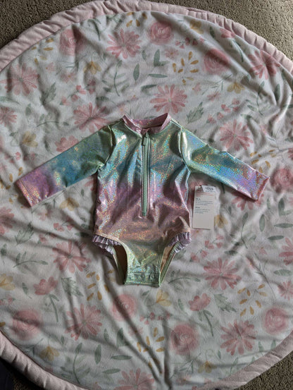 3-6 month Mermaid shimmer bathing suit, Kids 6 Month (3-6M)