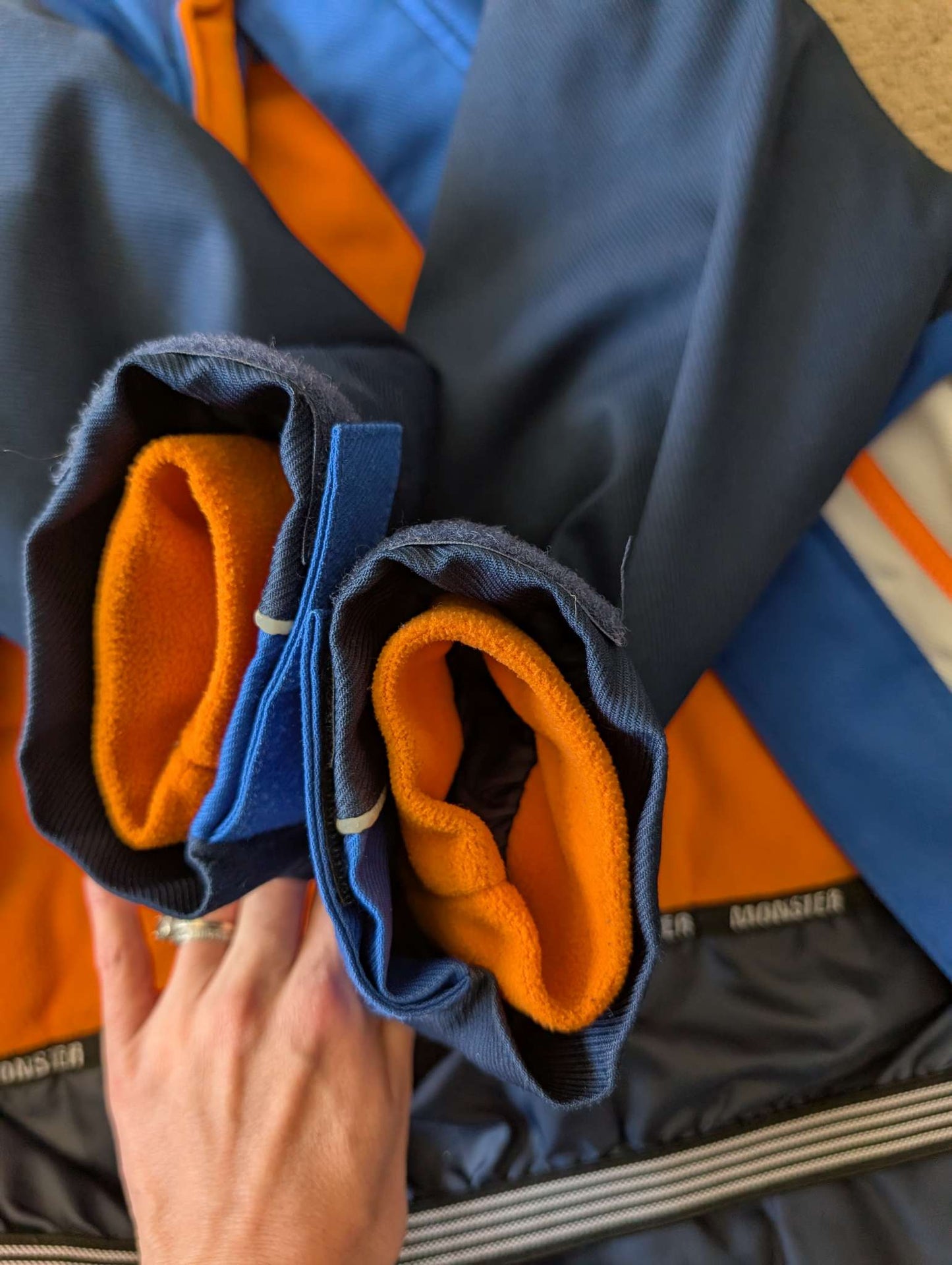 size 12 Boys Monster Blue Winter jacket, Kids 12