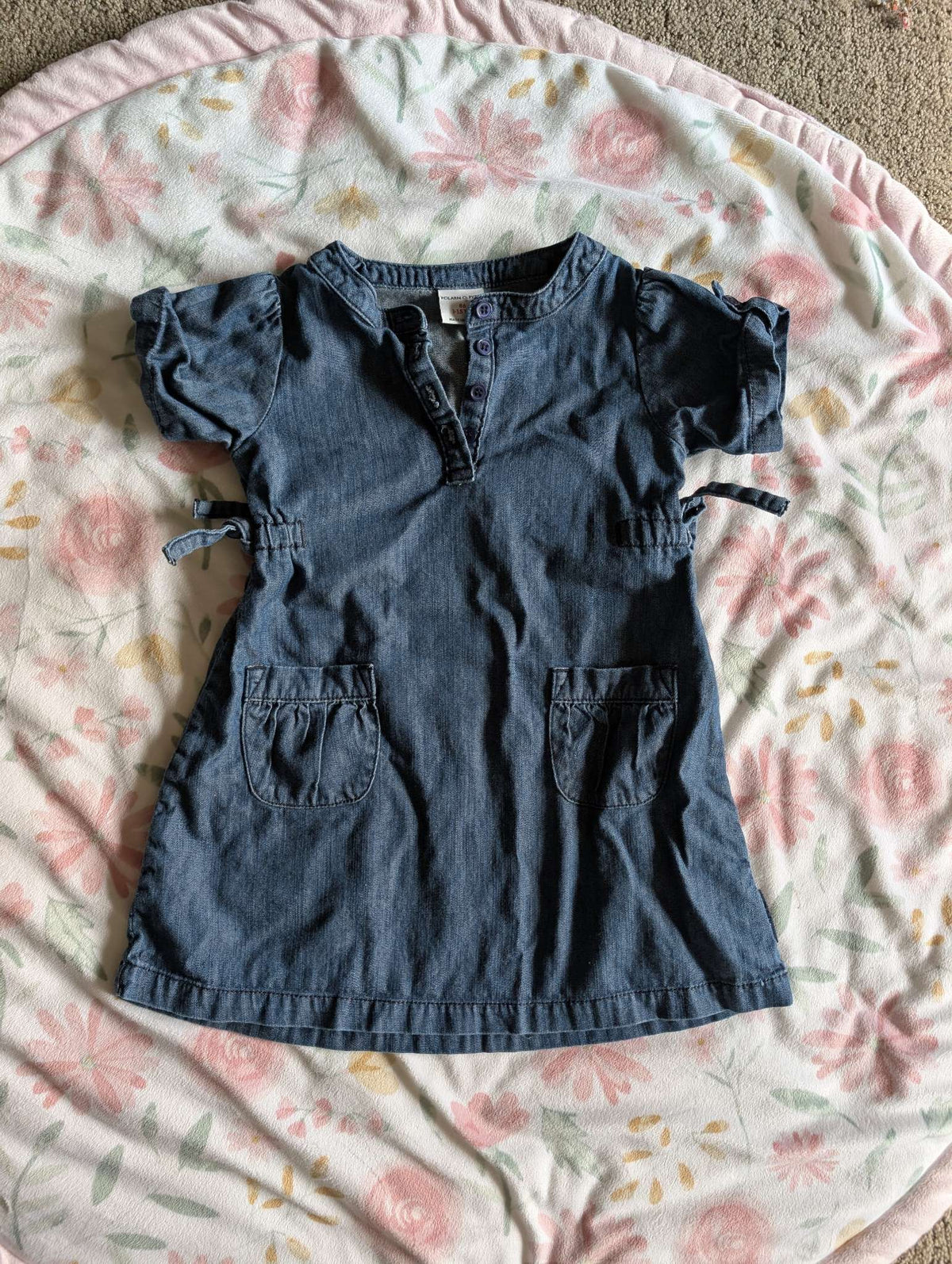 Jean dress with short sleeves , Kids 12 Month (9-12M)