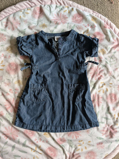 Jean dress with short sleeves , Kids 12 Month (9-12M)