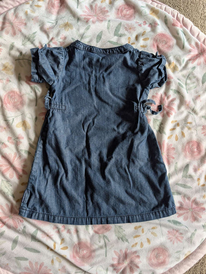 Jean dress with short sleeves , Kids 12 Month (9-12M)