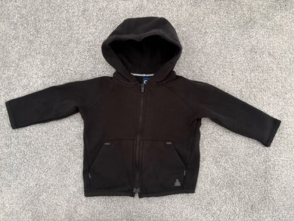 Gap Fit Zip Front Hoodie, Black, 6-12 months , Kids 12 Month (9-12M)