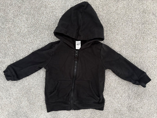 Carter’s Baby French Terry Zip-Up Hoodie, Black, 18 months, Kids 18 Month (12-18M)