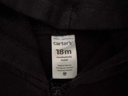 Carter’s Baby French Terry Zip-Up Hoodie, Black, 18 months, Kids 18 Month (12-18M)