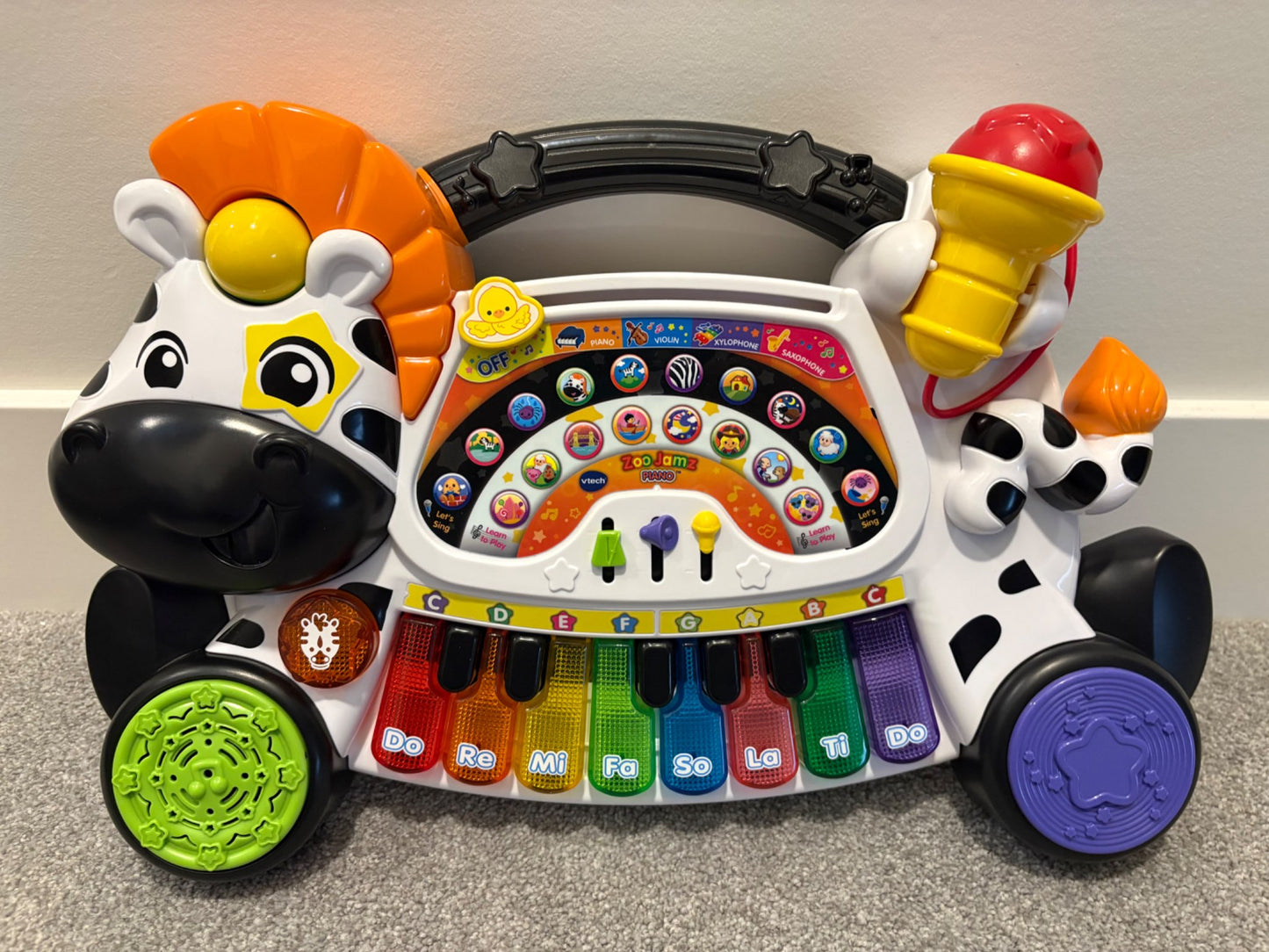 VTech Zoo Jamz Piano, Zebra, English Version, 18-48 months