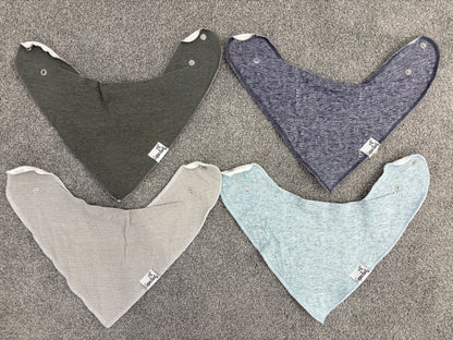 Copper Pearl Bandana Bibs, 4 Pack, Style Lennon, 3-36 months