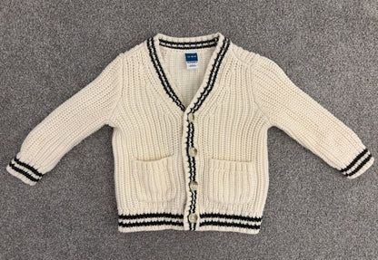 Old Navy Button-Front Knit Cardigan Sweater, Cream, 12-18 months, Kids 18 Month (12-18M)