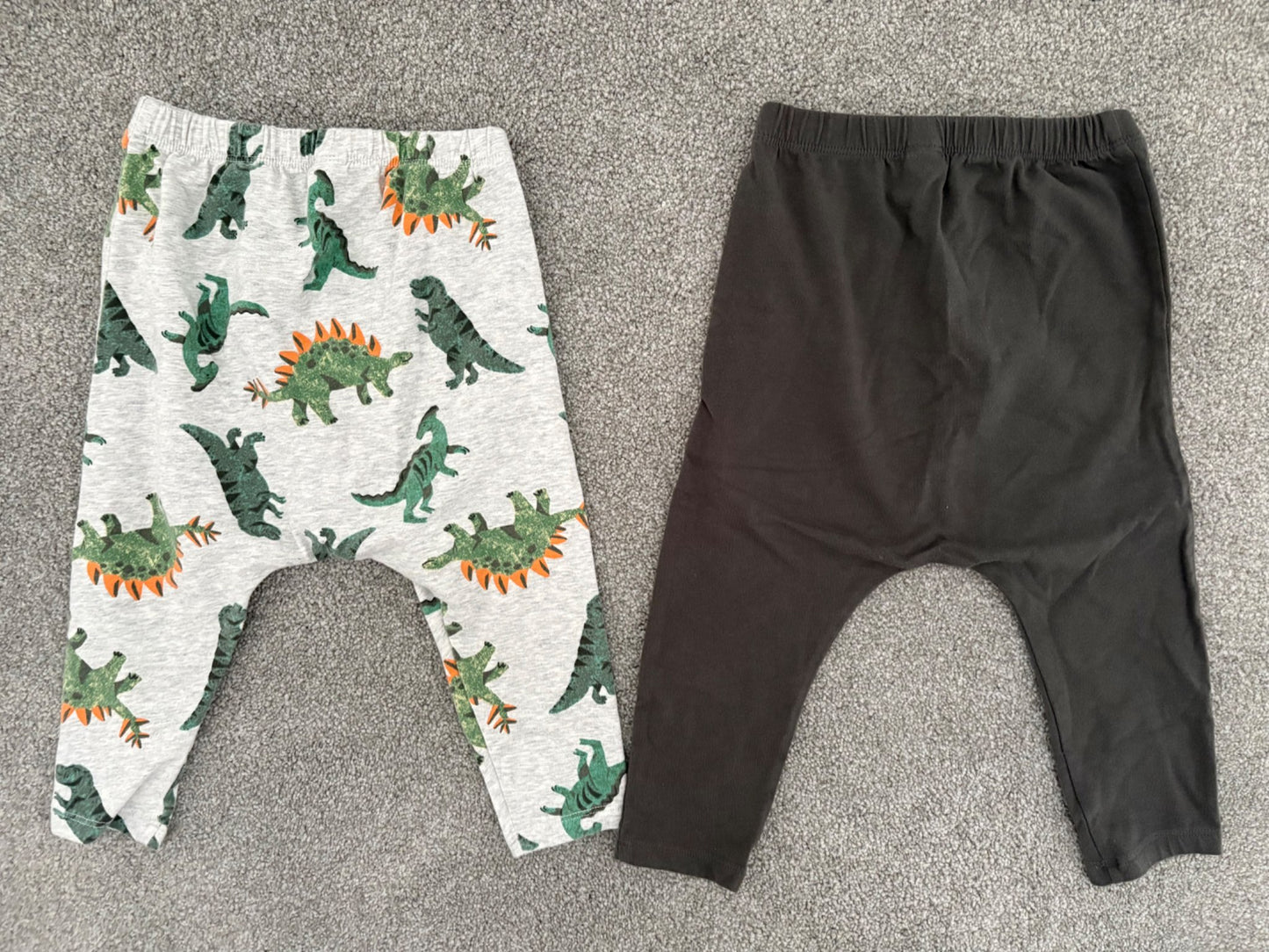 Old Navy U-Shaped Pants 2-Pack, Dinosaur/Grey, 18-24 months, Kids 24 Month (18-24M)