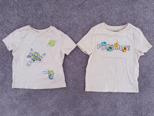 Old Navy Buzz/Pokemon Unisex Graphic T-Shirts for Toddler, 2 Shirts, 18-24 months, Kids 24 Month (18-24M)