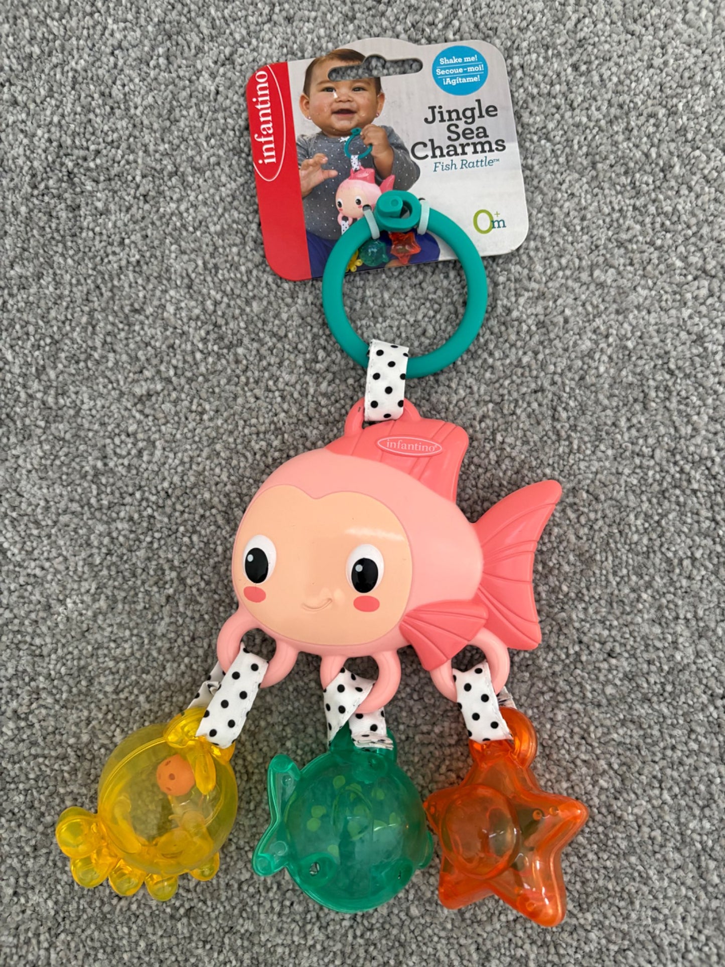 Infantino Jingle Sea Charms Fish Rattle, New, 0+ months